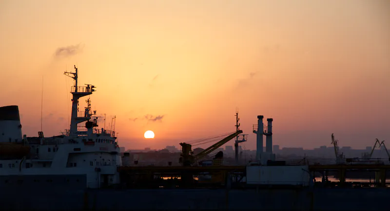 Baku Ferry Sunset